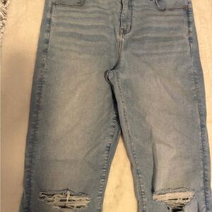 American Eagle Outfitters Light Blue High Rise Skinny Kick Jeans